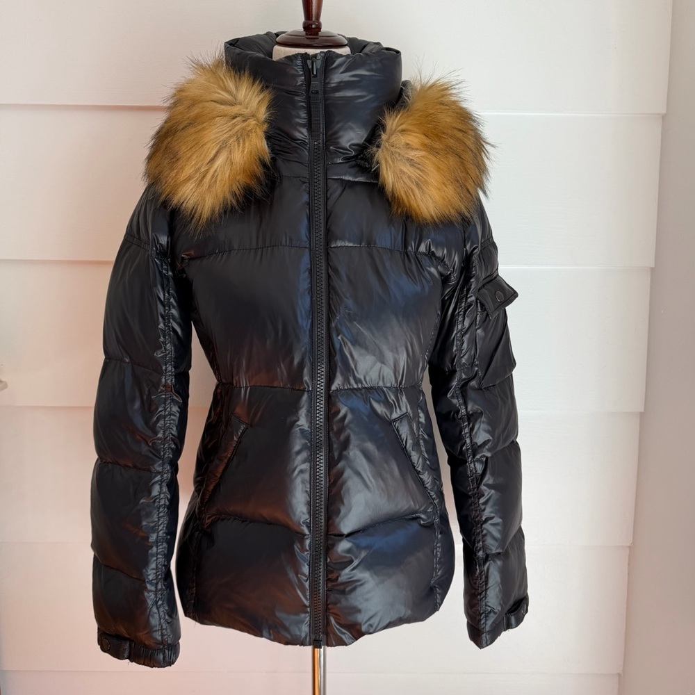 S13 Down Puffer Coat with Removable Hood size M - Picture 3 of 10